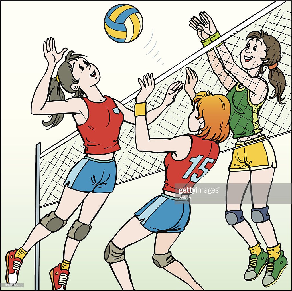 cartoon volleyball game